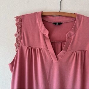 Blingfit sleeveless pink shirt size